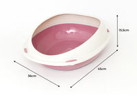 Lettiera Toilette Per Gatti Ovale 45x36x15,5cm Modello 700088 Colore Rosa