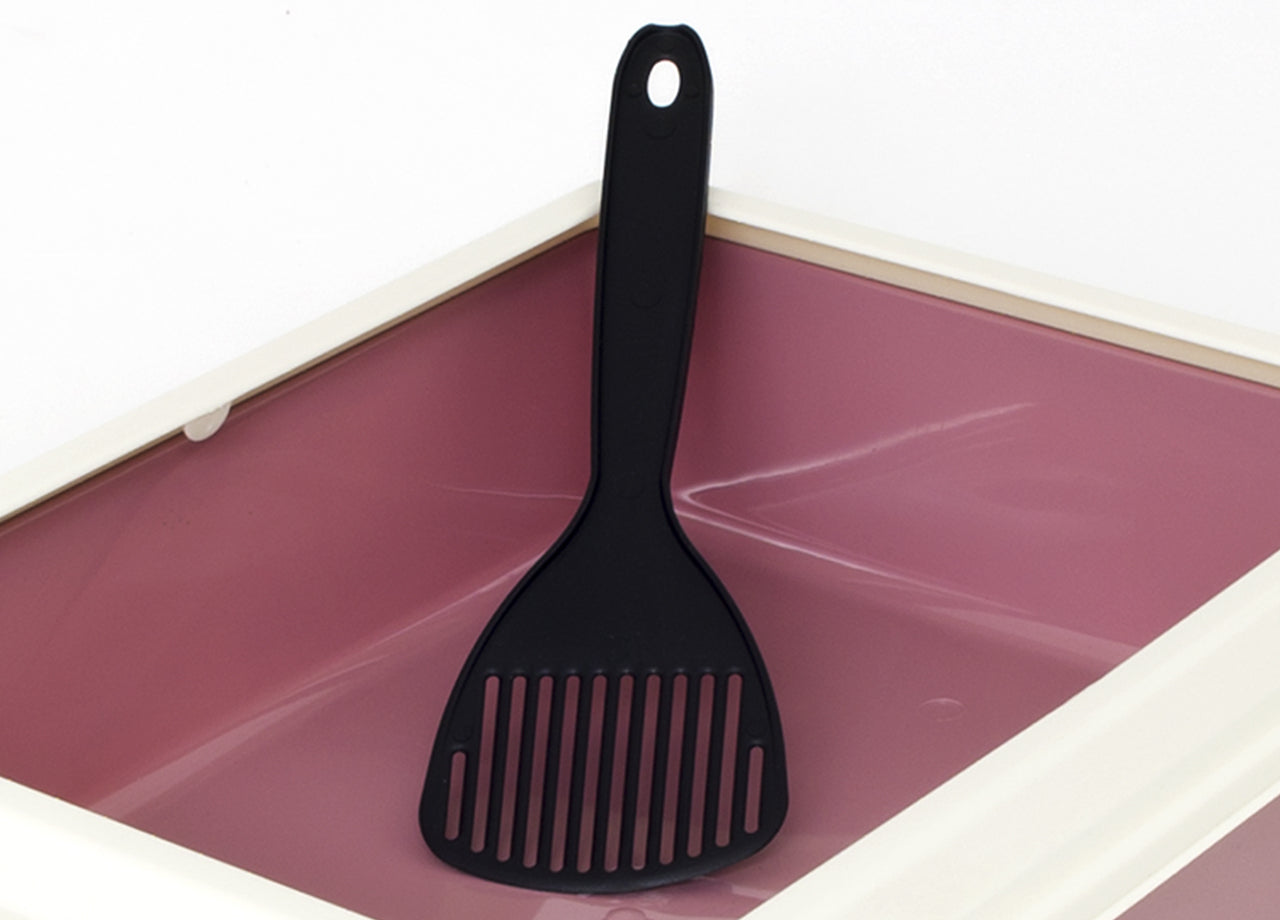 Lettiera Toilette Per Gatti Rettangolare 44x34x11cm Con Paletta Mod 700092 Rosa