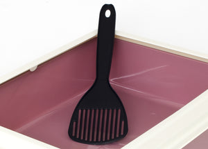 Lettiera Toilette Per Gatti Rettangolare 44x34x11cm Con Paletta Mod 700092 Rosa