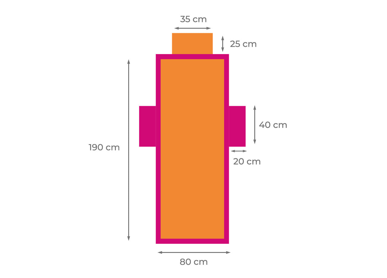 Telo Mare Lettino In Microfibra Spiaggia Piscina Mod Tinta Unita Comodo - 75x185 - Arancio-Fucsia