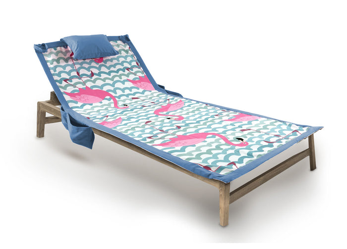 Telo Mare Da Lettino Con Cuscino Modello Comodo Summer Disegno Domingo