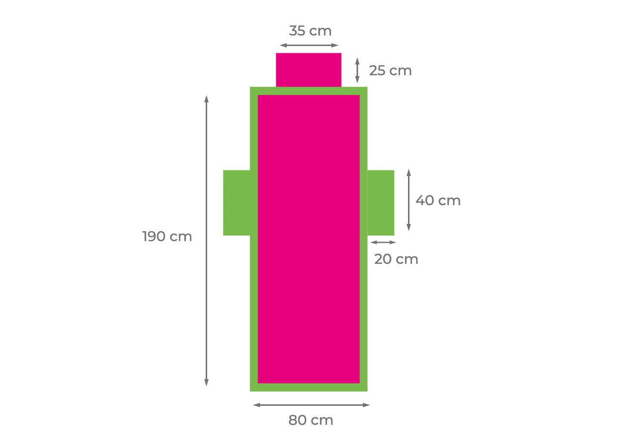 Telo Mare Lettino In Microfibra Spiaggia Piscina Mod Tinta Unita Comodo - 75x185 - Fucsia-Verde