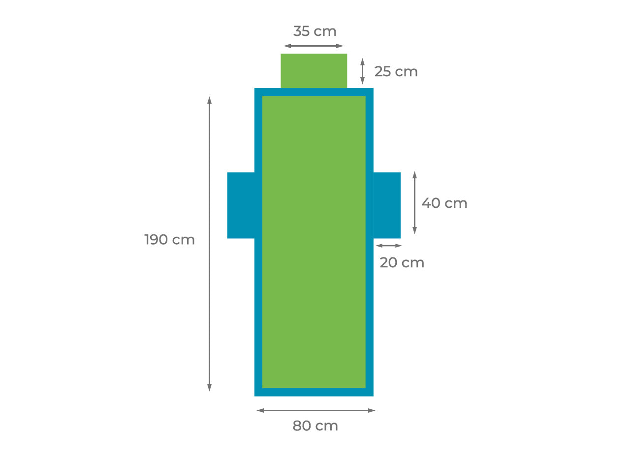 Telo Mare Lettino In Microfibra Spiaggia Piscina Mod Tinta Unita Comodo - 75x185 - Verde-Turchese