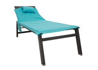 Lettino Mare Microfibra Lettino Con Cuscino E Tasche Modello Fluo - Lettino - Turchese