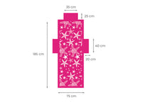 Telo Mare Microfibra Da Lettino Con Cuscino E Tasche Modello Miami Fucsia