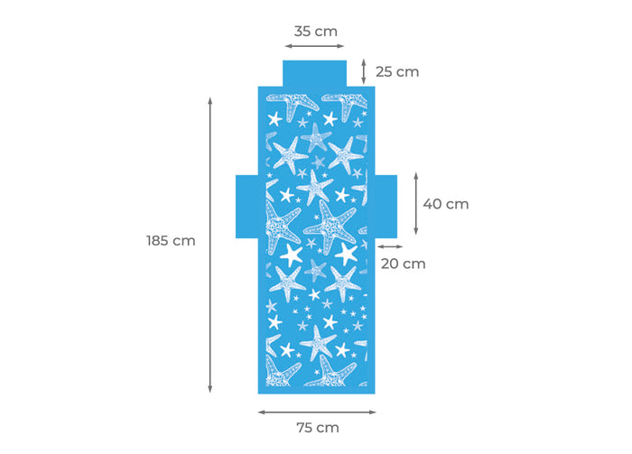 Telo Mare Microfibra Lettino Con Cuscino E Tasche Modello Miami Turchese