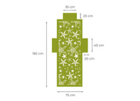 Telo Mare Microfibra Da Lettino Con Cuscino E Tasche Modello Miami Verde