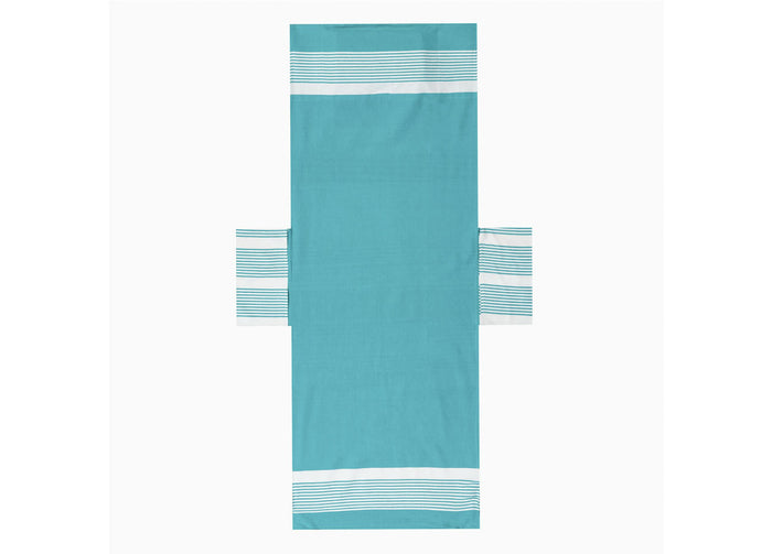 Telo Mare Lettino Spiaggia Piscina Con Cuscino E Tasche Palau Verde Acqua