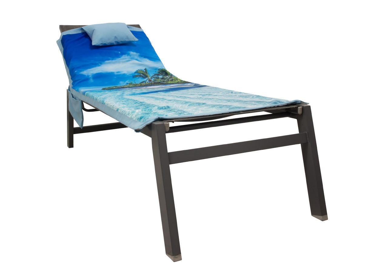 Lettino Mare Microfibra Lettino Con Cuscino E Tasche Modello Trip - Lettino - Spiaggia