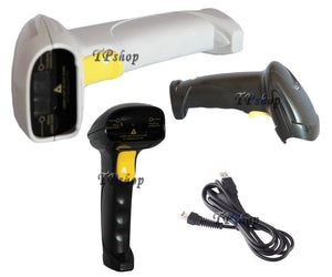 LETTORE CODICE A BARRE BARCODE SCANNER CON CAVO USB 650nm PISTOLA LASER