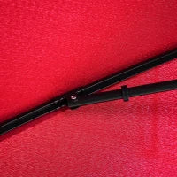 Ombrellone da Giardino Rettangolare 2x2.4 m con Inclinazione Regolabile, Rosso e Nero