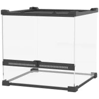 Vetrario in vetro per Rettili, Fondo Rialzato e Impermeabile, Serratura a Scatto