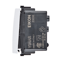 Vimar pulsante 1p no 10a illuminabile con tasto sostituibile serie eikon *** colore bianco, confezione 1