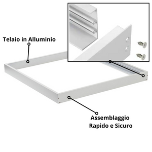 Cornice fissaggio pannello led 60x60 soffitto parete