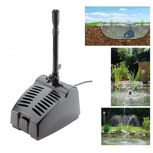 Pompa e filtro con uvc per laghetti con giochi d'acqua gda 3000 made in germany