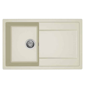 Lavello Elleci Incasso 1 vasca 79x50 Life 300 Granitek Bianco Antico LG230062