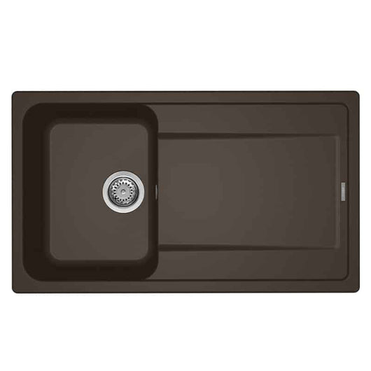 Lavello Elleci Incasso 1 vasca 86x50 Life 400 Granitek Espresso Marrone LG240078