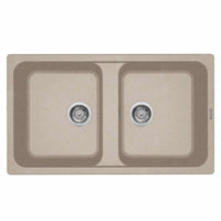 Lavello Elleci Incasso 2 vasche 86x50 Life 450 Granitek Avena LG245051