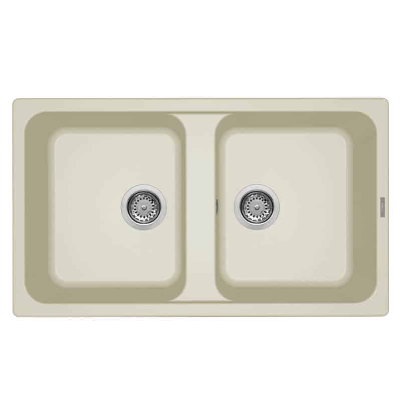 Lavello Elleci Incasso 2 vasche 86x50 Life 450 Granitek Bianco Antico LG245062