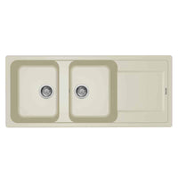 Lavello Elleci Incasso 2 vasche 116x50 Life 500 Granitek Bianco Antico LG250062