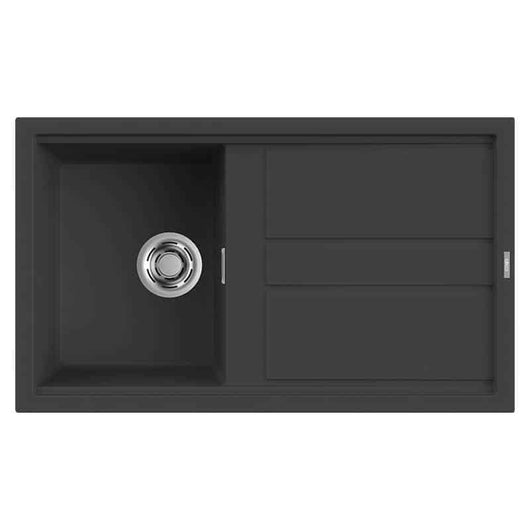 Lavello Elleci Incasso 1 vasca 86x51 Best 400 Granitek Antracite LGB40059