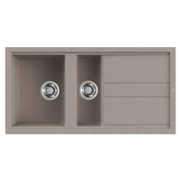 Lavello Elleci Incasso 2 vasche 100x51 Best 475 Granitek Grigio Tortora LGB47543