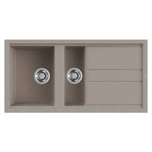 Lavello Elleci Incasso 2 vasche 100x51 Best 475 Granitek Grigio Tortora LGB47543