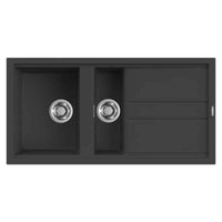 Lavello Elleci Incasso 2 vasche 100x51 Best 475 Granitek Antracite LGB47559