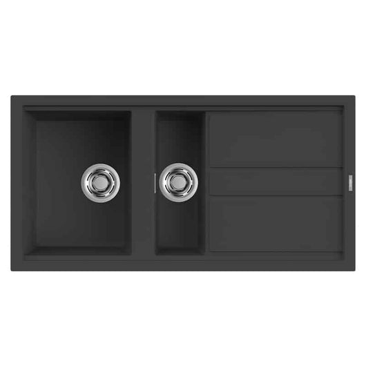 Lavello Elleci Incasso 2 vasche 100x51 Best 475 Granitek Antracite LGB47559