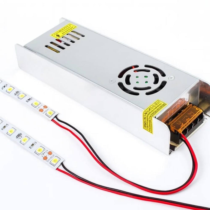 Alimentatore led optonica 6165 360w 24v metallo sottile con ventola