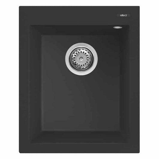 Lavello Elleci Incasso 1 vasca 41x50 Quadra 100 Granitek Nero LGQ10040