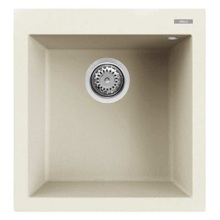 Lavello Elleci Incasso 1 vasca 47x50 Quadra 102 Granitek Bianco Antico LGQ10262