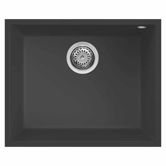 Lavello Elleci Incasso 1 vasca 54x44 Quadra 105 Sottotop Granitek Antracite LGQ10559BSO