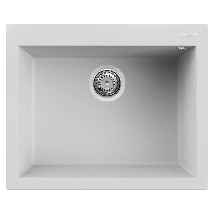 Lavello Elleci Incasso 1 vasca 61x50 Quadra 110 Granitek Bianco LGQ11068
