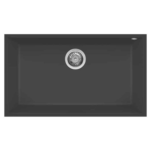 Lavello Elleci Incasso 1 vasca 76x44 Quadra 130 Sottotop Granitek Antracite LGQ13059BSO