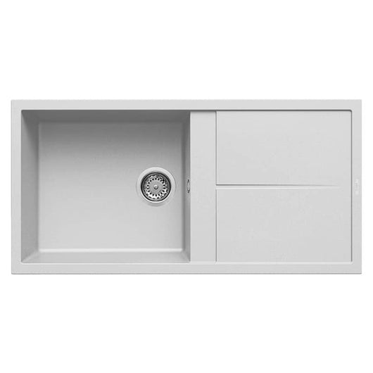 Lavello Elleci Incasso 1 vasca 100x50 Unico 480 Granitek Bianco LGU48068