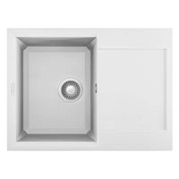 Lavello Elleci Incasso 1 vasca 68x50 Easy 135 Granitek Bianco LGY13568