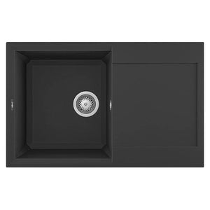 Lavello Elleci Incasso 1 vasca 79x50 Easy 300 Granitek Nero LGY30040