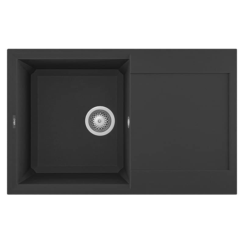 Lavello Elleci Incasso 1 vasca 79x50 Easy 300 Granitek Nero LGY30040