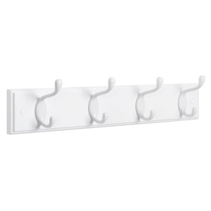 Appendiabiti da parete appendiabiti con 4 ganci per cappelli sciarpe ombrelli chiavi 40 cm per ingresso bagno bianco 12_0003150