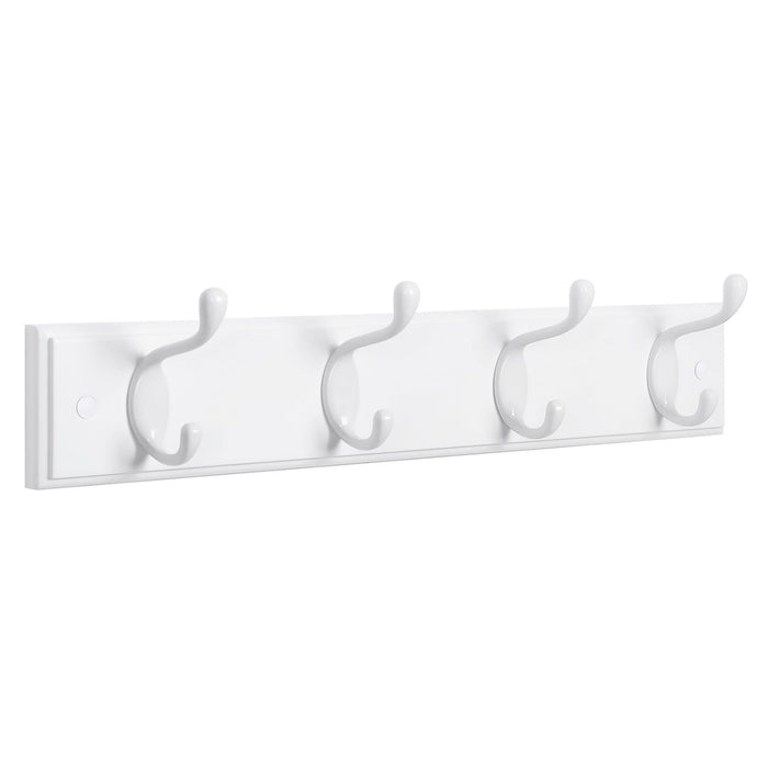 Appendiabiti da parete appendiabiti con 4 ganci per cappelli sciarpe ombrelli chiavi 40 cm per ingresso bagno bianco 12_0003150