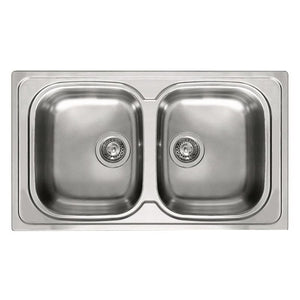 Lavello Elleci Incasso 2 vasche 86x50 Sky 450 Satinata Inox LIK450SAC