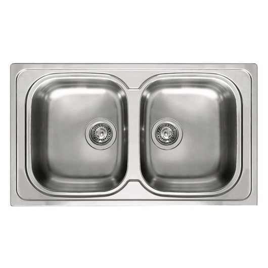 Lavello Elleci Incasso 2 vasche 86x50 Sky 450 Satinata Inox LIK450SAC