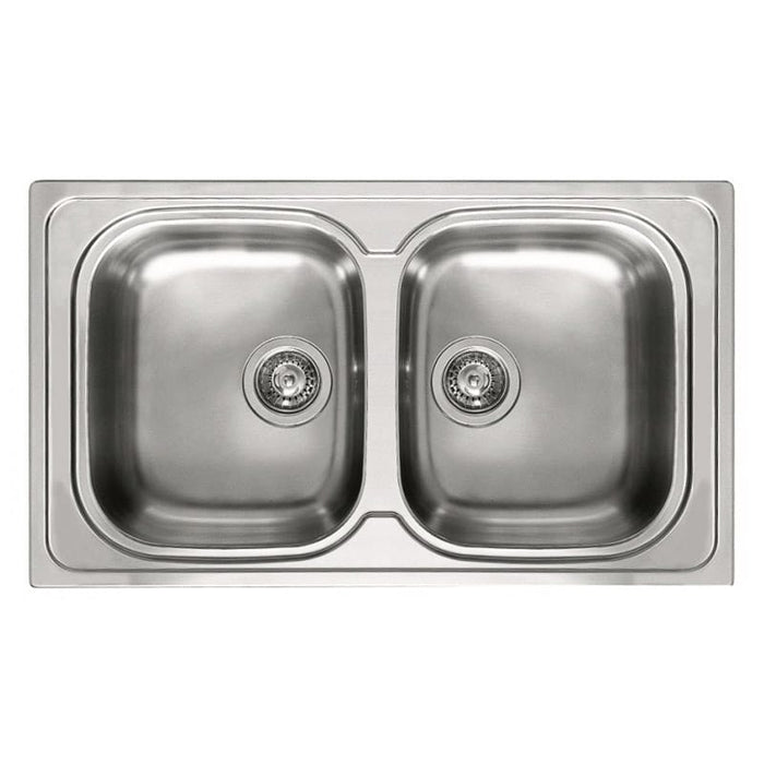 Lavello Elleci Incasso 2 vasche 86x50 Sky 450 Satinata Inox LIK450SAC