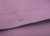 Completo Lenzuola In 100% Cotone In Tinta Unita Made In Italy - Maxi - Lilla