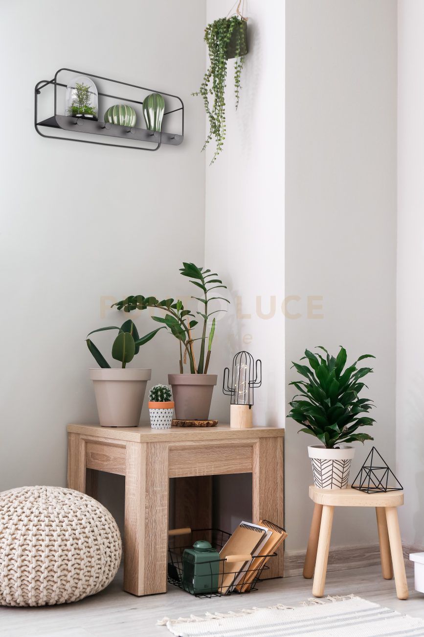 LINDA MENSOLA APPENDI ABITI CON RIPIANO IN METALLO NERO 50X18CM