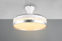 LINDBERG PLAFONIERA LED 35W 4050lm, 2700 - 6500K CON PALE A SCOMPARSA CON TELECOMANDO MULTIFUNZIONE REGOLAZIONE INTENSITA' E TIMER CON INVERSIONE DI ROTAZIONE X FUNZIONE INVERNALE CON MOTORE DC D. 107CM
