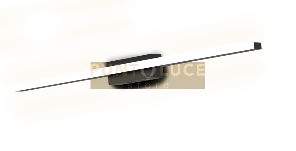 LINEAR-80 Applique da parete o soffitto nero opaco a led 19W dimmerabile  SDD 2800 - 5000k lunghezza 80cm