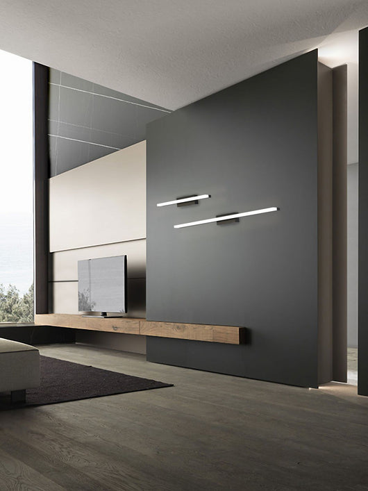 LINEAR-80 Applique da parete o soffitto nero opaco a led 19W dimmerabile  SDD 2800 - 5000k lunghezza 80cm