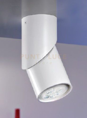 LINK-PB Lampada da soffitto bianco opaco, orientabile con sorgente luminosa GU10 inclusa
